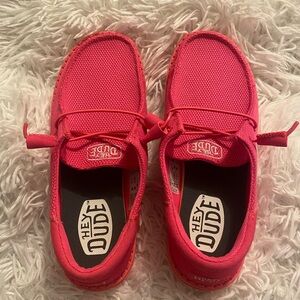Pink heydudes size 7